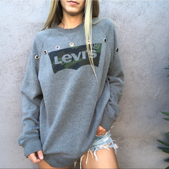 levi's camo sweater